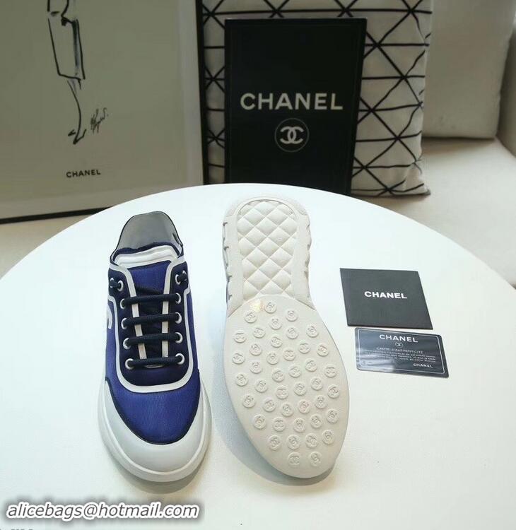 Free Shipping Chanel Mesh and Lycra Sneakers G34763 Blue 2019