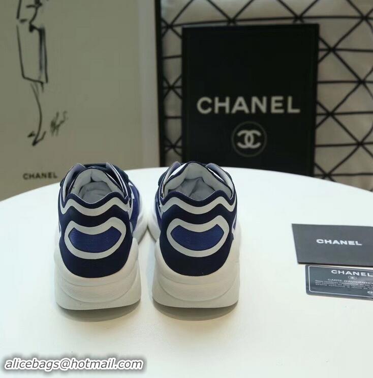 Free Shipping Chanel Mesh and Lycra Sneakers G34763 Blue 2019