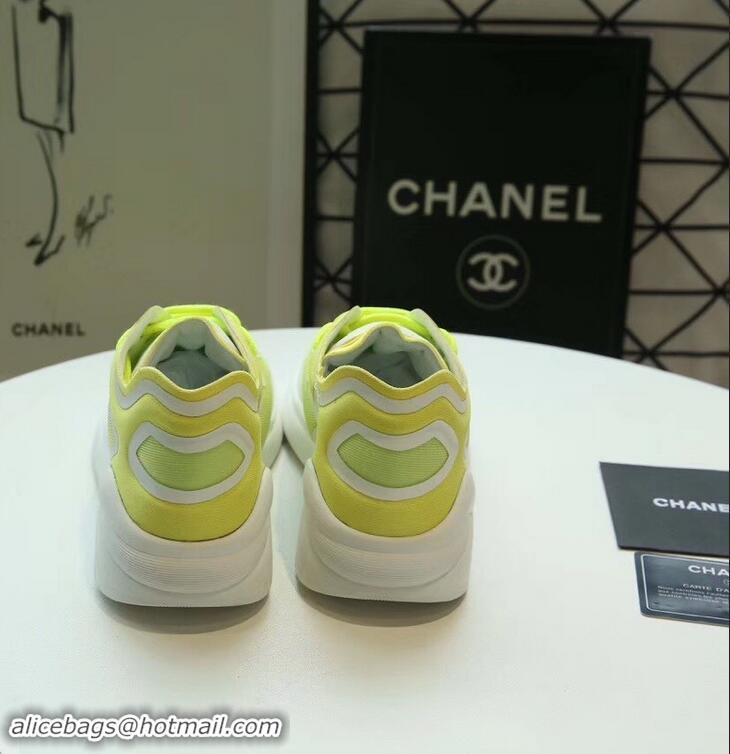 Shop Promotion Chanel Mesh and Lycra Sneakers G34763 Fluo Green 2019