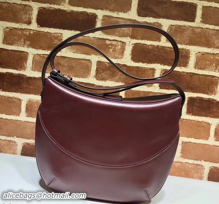 Low Cost Gucci Double G Arli Medium Shoulder Bag 568857 Burgundy 2019