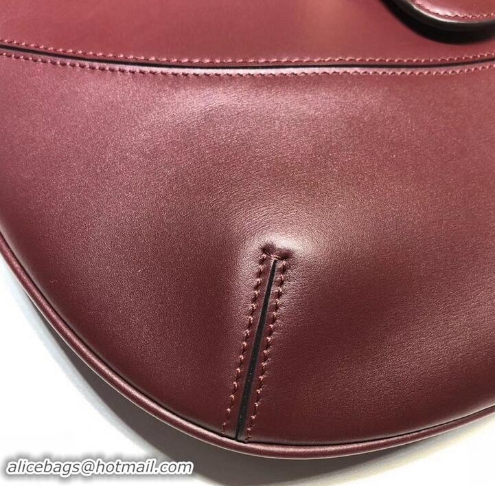 Low Cost Gucci Double G Arli Medium Shoulder Bag 568857 Burgundy 2019