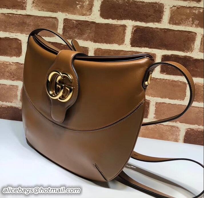 Low Price Gucci Double G Arli Medium Shoulder Bag 568857 Brown 2019