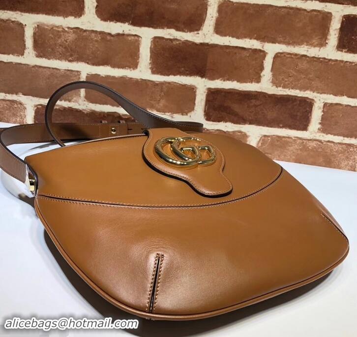 Low Price Gucci Double G Arli Medium Shoulder Bag 568857 Brown 2019