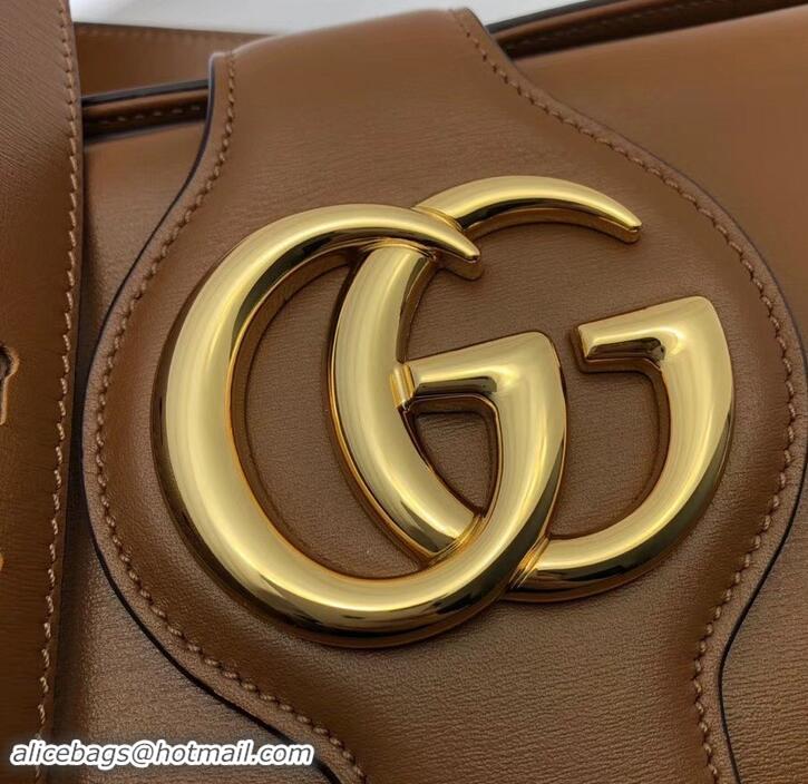 Low Price Gucci Double G Arli Medium Shoulder Bag 568857 Brown 2019