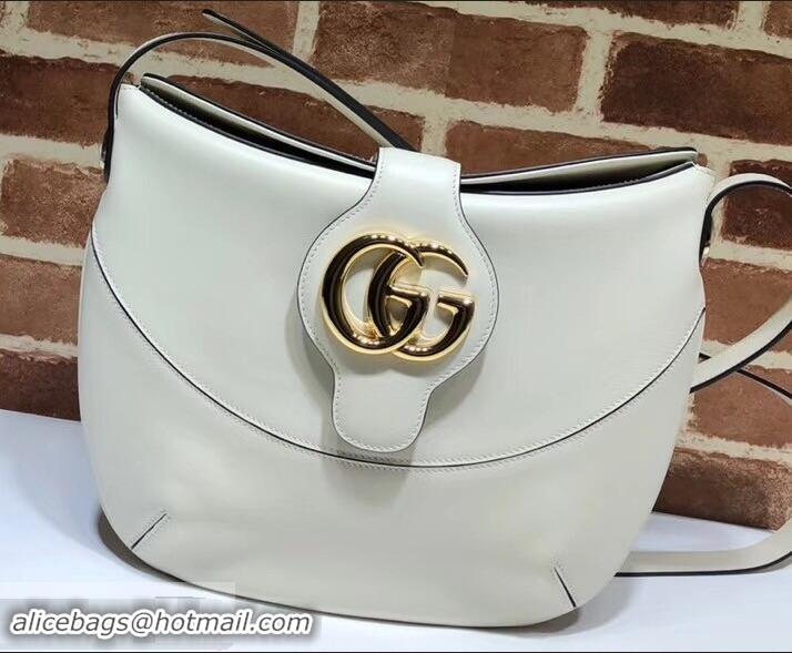 New Fashion Gucci Double G Arli Medium Shoulder Bag 568857 White 2019