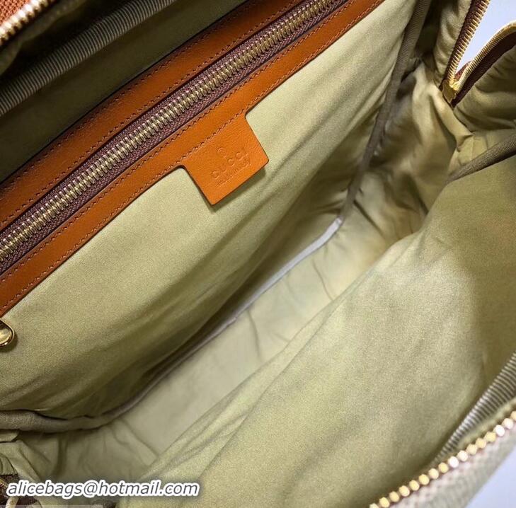 Super Quality Gucci Web Vintage Canvas Backpack Bag 575063 Beige 2019