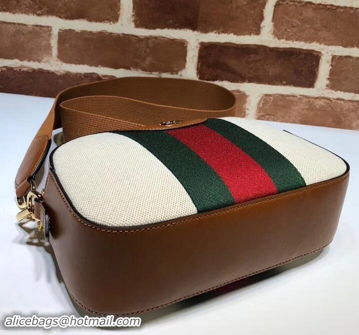 Cheap Gucci Web Vintage Canvas Shoulder Bag 575073 Beige 2019 