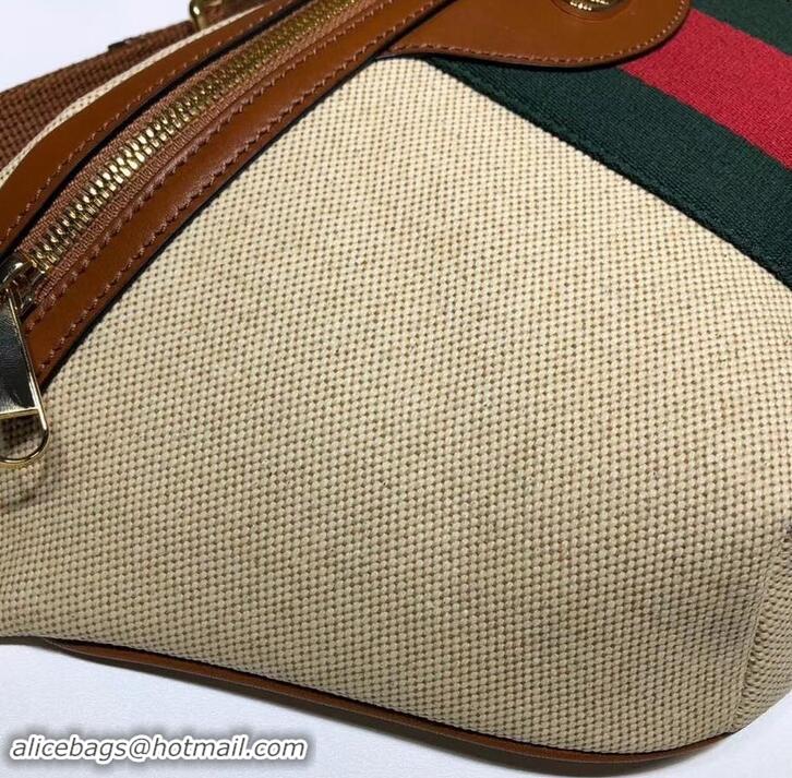  Luxury Gucci Web Vintage Canvas Belt Bag 575082 Beige 2019  