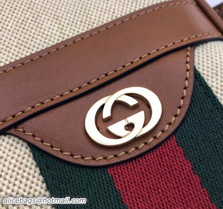 Luxury Gucci Web Vintage Canvas Belted IPhone Case Bag 581519 Beige 2019