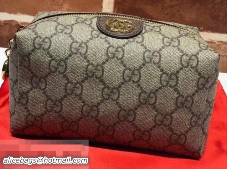 Stylish Gucci Double G Ophidia GG Cosmetic Case 548393 Coffee 2019