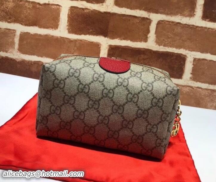 Luxury Gucci Double G Ophidia GG Cosmetic Case 548393 Red 2019