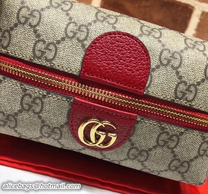 Luxury Gucci Double G Ophidia GG Cosmetic Case 548393 Red 2019