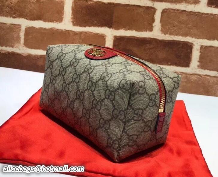 Luxury Gucci Double G Ophidia GG Cosmetic Case 548393 Red 2019