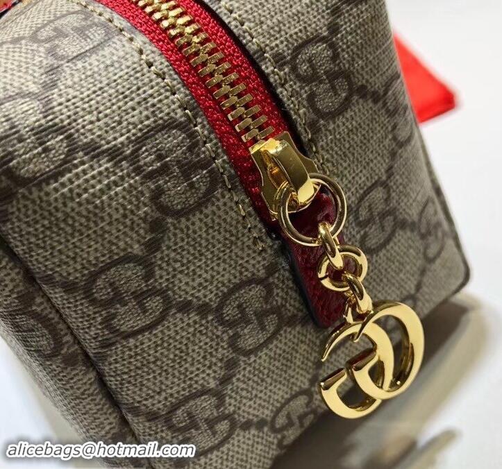 Luxury Gucci Double G Ophidia GG Cosmetic Case 548393 Red 2019