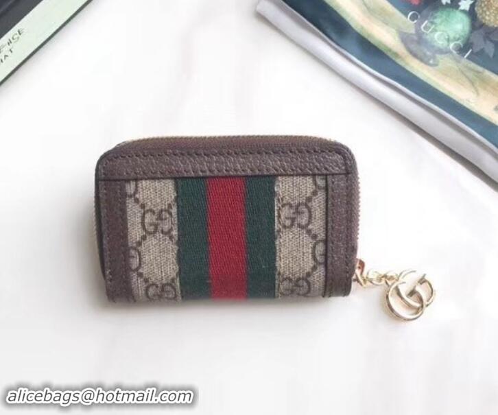 Classic Gucci Web Ophidia GG Key Case 523157 Coffee 2019