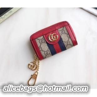 Discounts Gucci Web Ophidia GG Key Case 523157 Red 2019