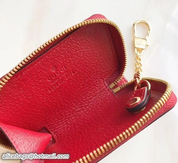 Discounts Gucci Web Ophidia GG Key Case 523157 Red 2019