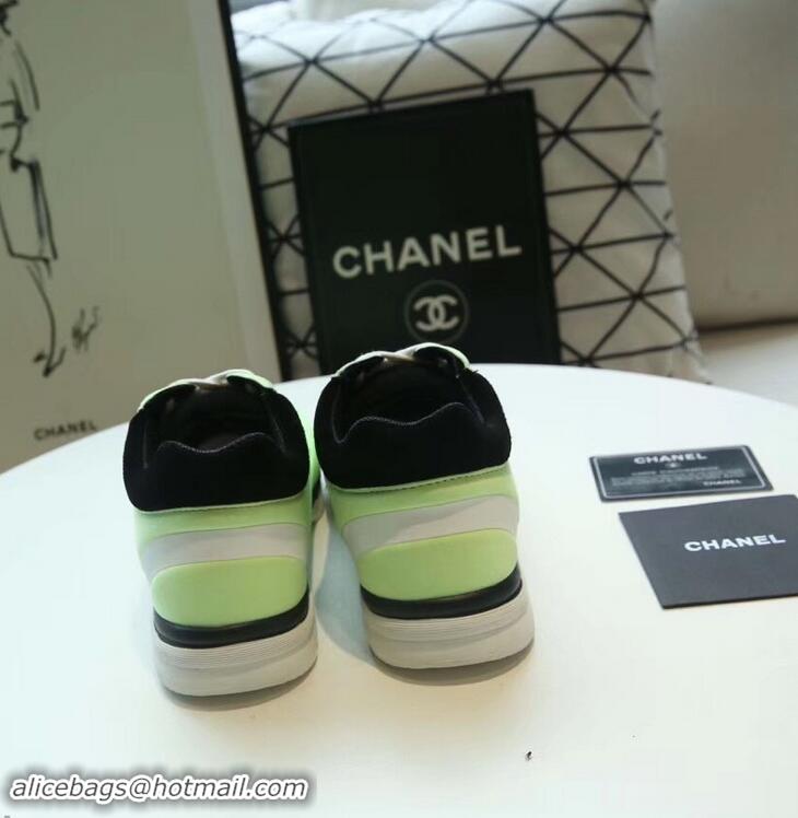 Top Quality Chanel Lycra Sneakers G34765 Fluo Green 2019