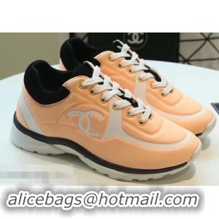 Popular Style Chanel Lycra Sneakers G34765 Nude Pink 2019