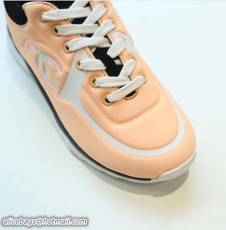 Popular Style Chanel Lycra Sneakers G34765 Nude Pink 2019