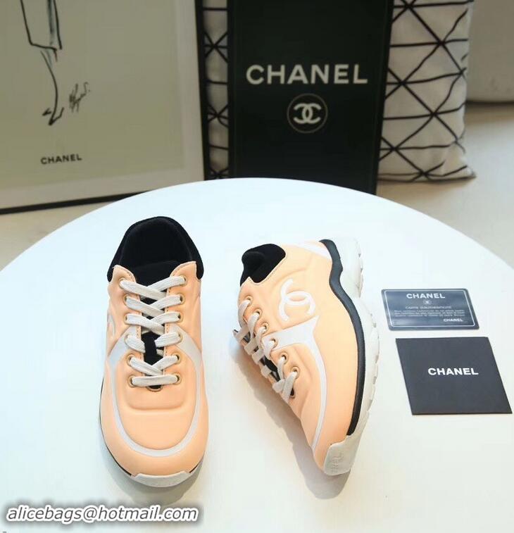 Popular Style Chanel Lycra Sneakers G34765 Nude Pink 2019