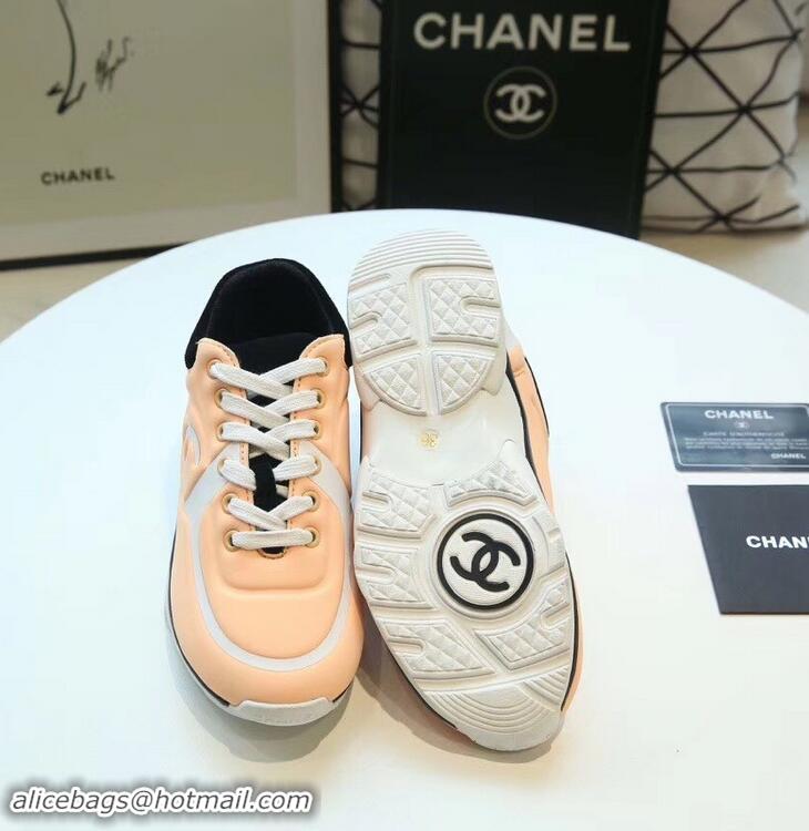 Popular Style Chanel Lycra Sneakers G34765 Nude Pink 2019