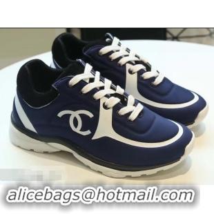 Promotional Chanel Lycra Sneakers G34765 Blue 2019