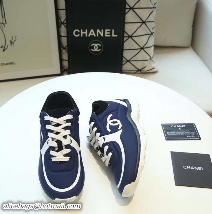 Promotional Chanel Lycra Sneakers G34765 Blue 2019