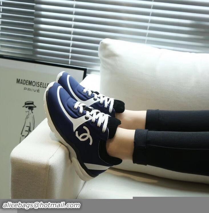 Promotional Chanel Lycra Sneakers G34765 Blue 2019