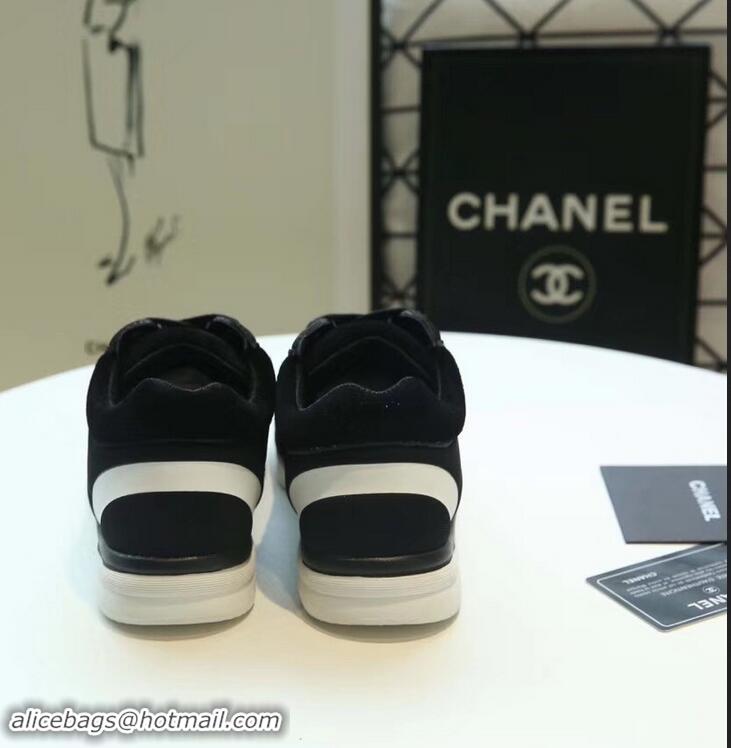 Most Popular Chanel Lycra Sneakers G34765 Black/Yellow 2019