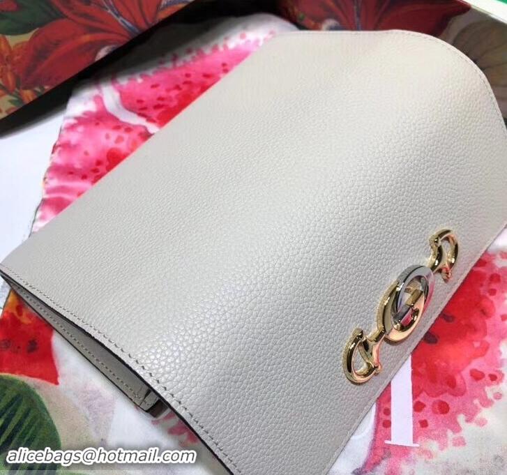 Best Price Gucci Zumi Grainy Leather Continental Wallet 573612 White 2019