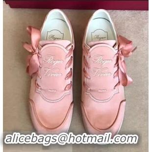 Classic Discount Roger Vivier Sporty Viv' Etiquette Sneakers R8324 Pink 2018