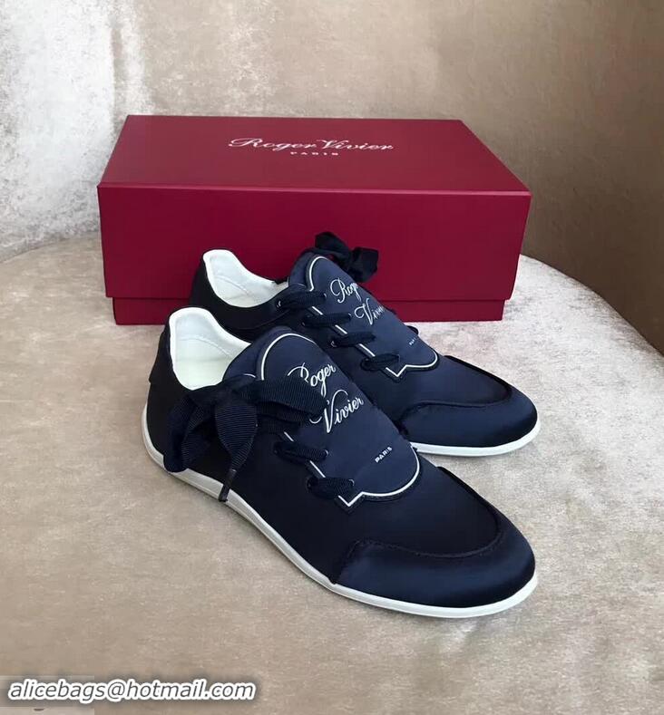 Best Price Roger Vivier Sporty Viv' Etiquette Sneakers R8324 Dark Blue 2018