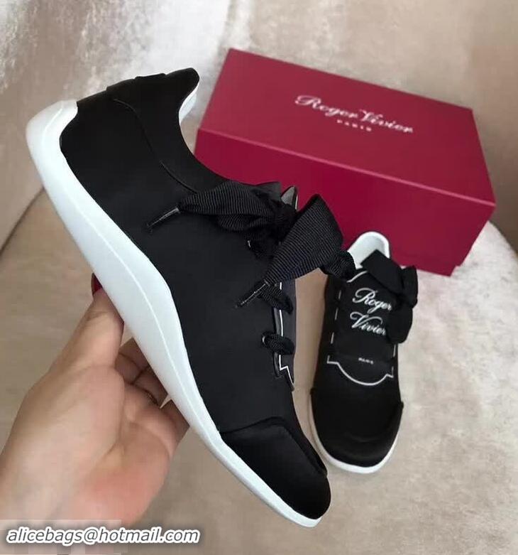 Buy Discount Roger Vivier Sporty Viv' Etiquette Sneakers R8324 Black 2018