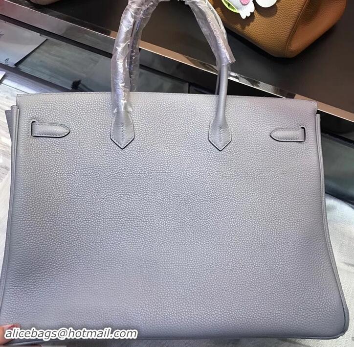 Discount Design HERMES BIRKIN 40 blue IN ORIGINAL TOGO LEATHER 630112