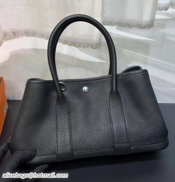 Most Popular Hermes Mini Garden Party Bag in original togo leather 630113 Black