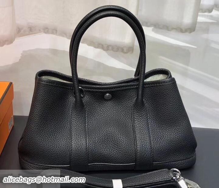 Most Popular Hermes Mini Garden Party Bag in original togo leather 630113 Black