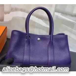 Good Quality Hermes Mini Garden Party Bag in original togo leather 630113 Purple