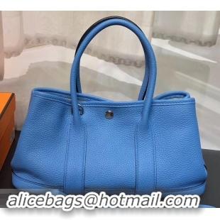 Unique Style Hermes Mini Garden Party Bag in original togo leather 630113 Denim Blue