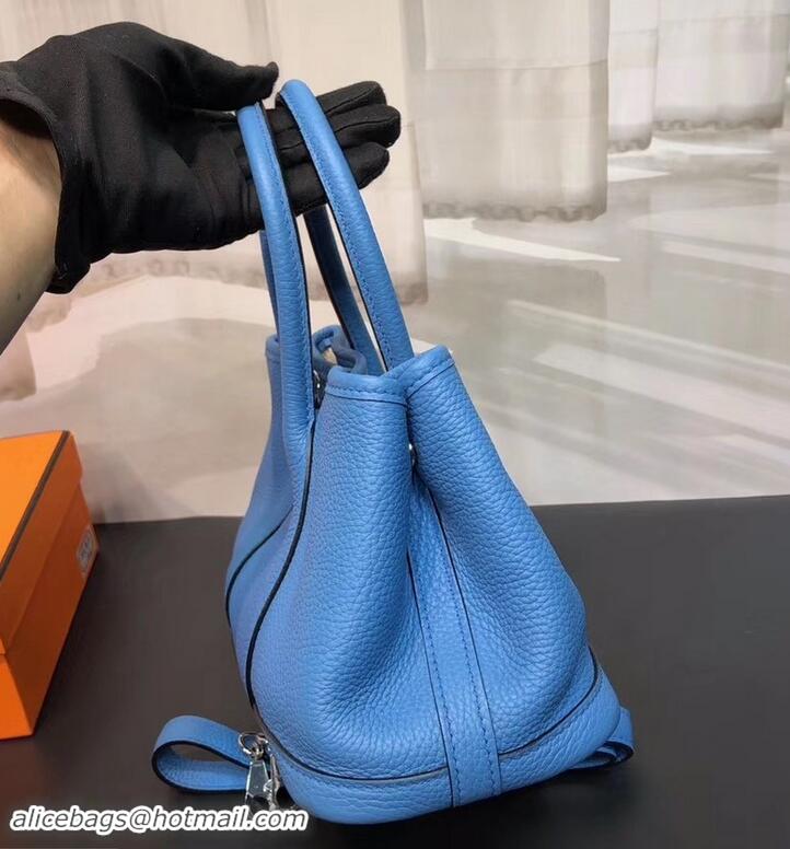 Unique Style Hermes Mini Garden Party Bag in original togo leather 630113 Denim Blue