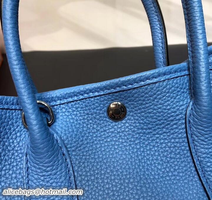 Unique Style Hermes Mini Garden Party Bag in original togo leather 630113 Denim Blue