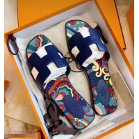 Most Popular  Hermes Flower Printed Oran Slippers H93002 2019