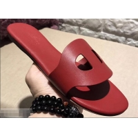 Durable Faux Hermes Lisboa Slipper Sandals H94201 Red 2019