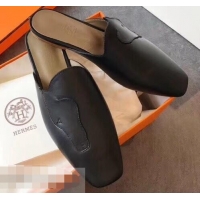 Unique Discount Hermes Tangeria Mules H95108 Black 2019