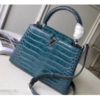 Good Quality Louis Vuitton Crocodilien Brillant Capucines BB Bag N93274 Ocean Blue