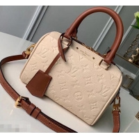 Best Quality Louis Vuitton Monogram Empreinte Speedy Bandouliere 20 Bag M44737 Creme Caramel 2019