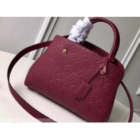 Low Price Louis Vuitton Monogram Empreinte Leather Montaigne BB Bag M42747 Raisin