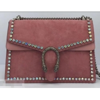 Best Price Gucci Crystal Suede Dionysus Medium Shoulder Bag 403348/400235 Pink