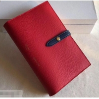 Classic Practica Celine Bicolour Large Strap Multifunction Wallet 608011 Red/Navy Blue