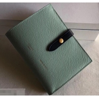 Top Quality Celine Bicolour Medium Strap Multifunction Wallet 608012 Pale Green/Navy Blue